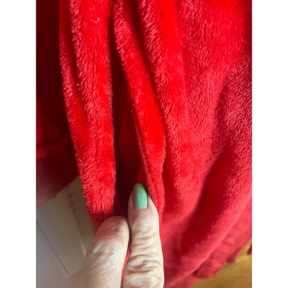 Secret Treasures Red Plush Shawl Collar Robe Sleepwear Loungewear Size L G - Picture 4 of 5